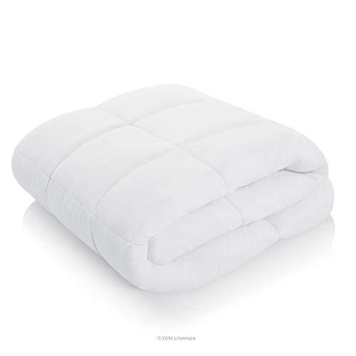 Linenspa All-Season Down Alternative Quilted Comforter - Hypoallergenic - Plush Microfiber Fill - Machine Washable - Duvet Insert Or Stand-Alone Comforter - White - Queen (LS70QQMICO) (Kitchen)sec4